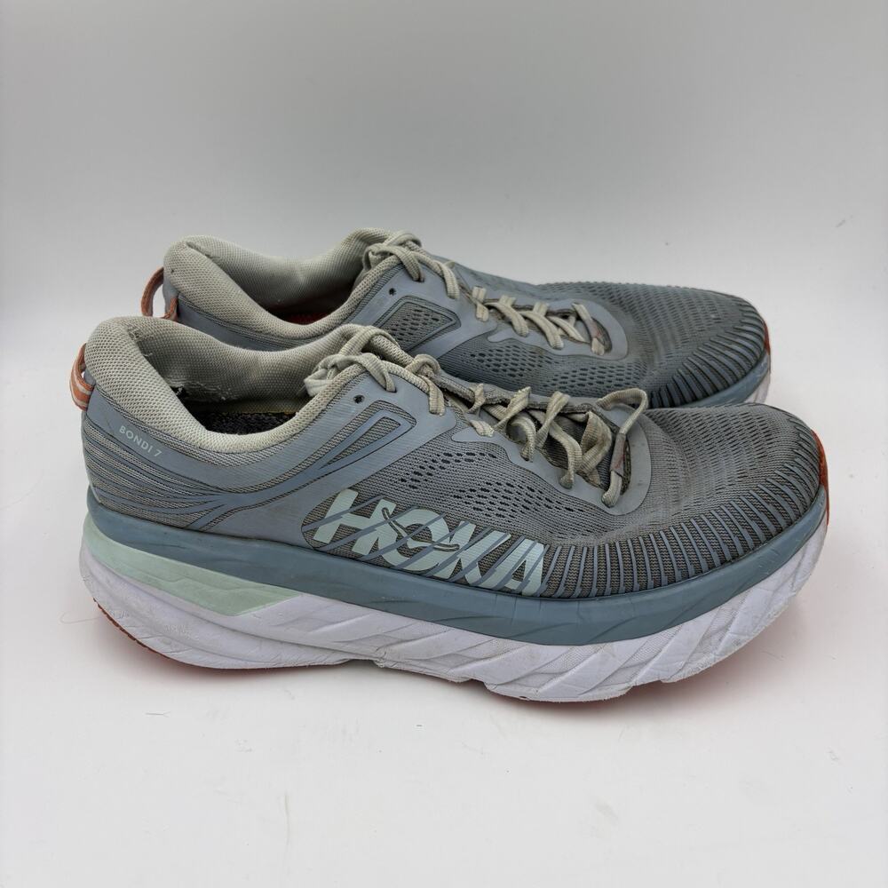 Hoka One Bondi 7 Women's Size 11 Mist Blue Running/Walking Sneakers Used